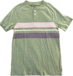 Massimo Supply Co Men's Multicolor 1/4 Button Shirt Size S  - NEW